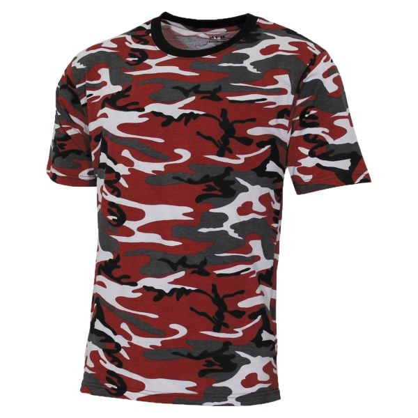 MFH T-Shirt US Streetstyle rouge-camo