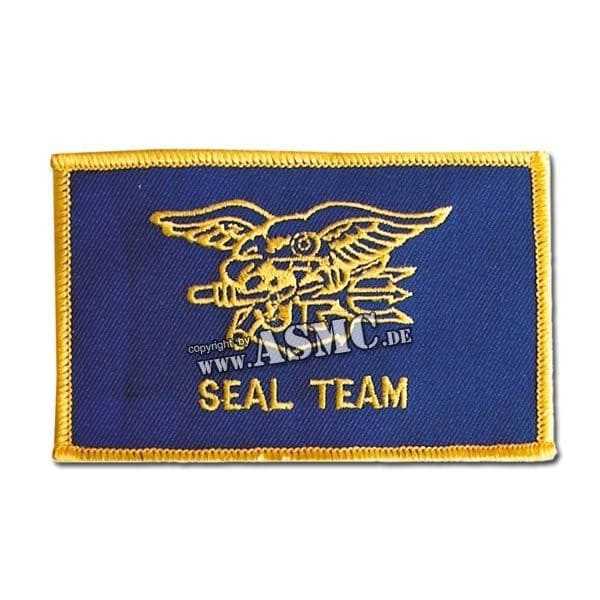 Insigne Tissu US Seal Team bleu doré