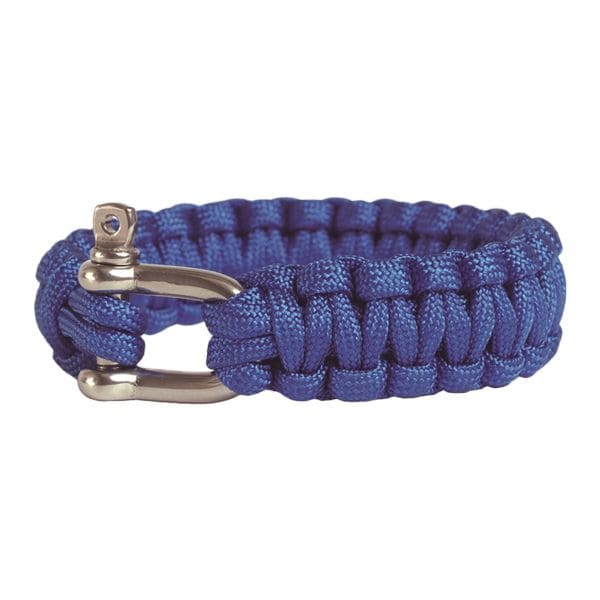Bracelet de Survie corde large Fermoir métallique bleu