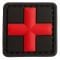 Patch 3D Red Cross Medic TAP blackmedic 25 mm