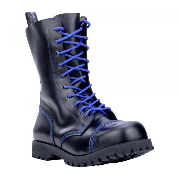 Boots & Braces Bottes 10 trous bleu noir