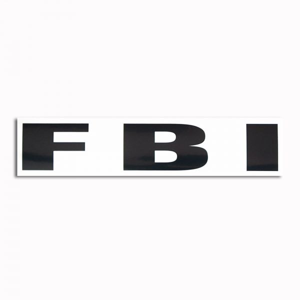Autocollant transparent FBI