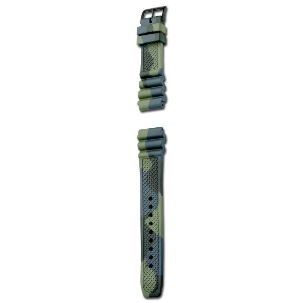 Bracelet pour montre KHS Camouflage kaki 22 mm