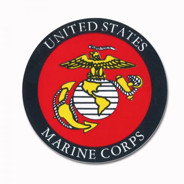 Autocollant Marine Corps rond