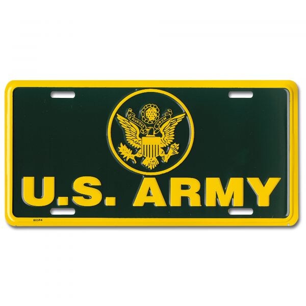 Plaque minéralogique US Army
