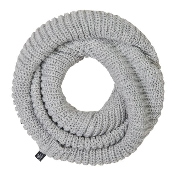 Brandit Écharpe tube en tricot gris clair