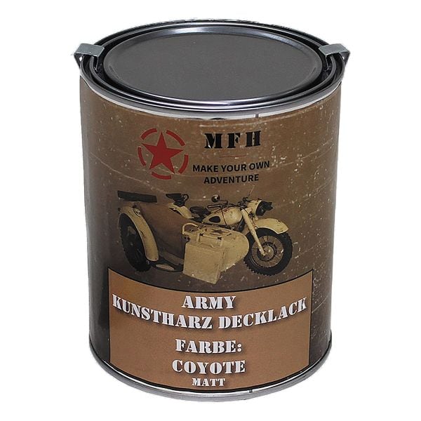 MFH Pot de peinture Army Lack 1 litre mat coyote