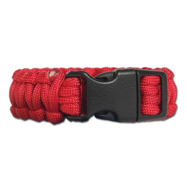 Bracelet Survival Paracord large rouge
