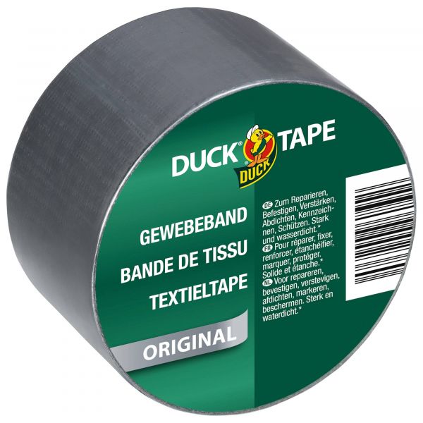 Duck Tape Bande de tissu 50 mm x 5 m argenté