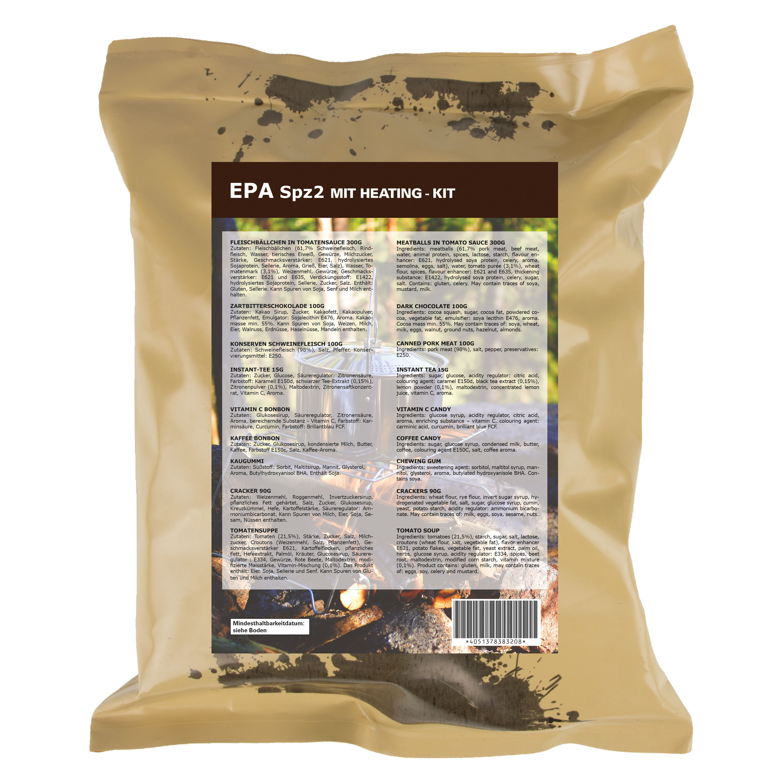 10 Lots BW Rations de survie ration avec l/'eau comprimés et thé d/'extrait MRE EPA