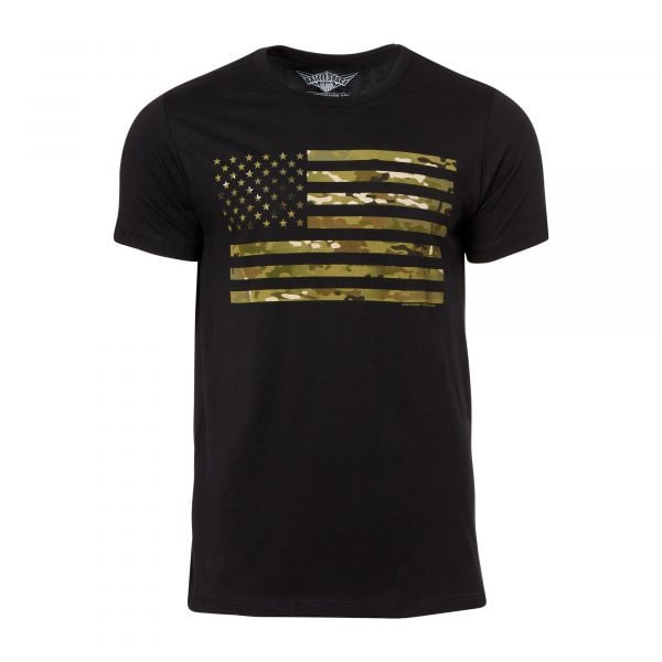 7.62 Design T-Shirt Camo Flag Multicam noir