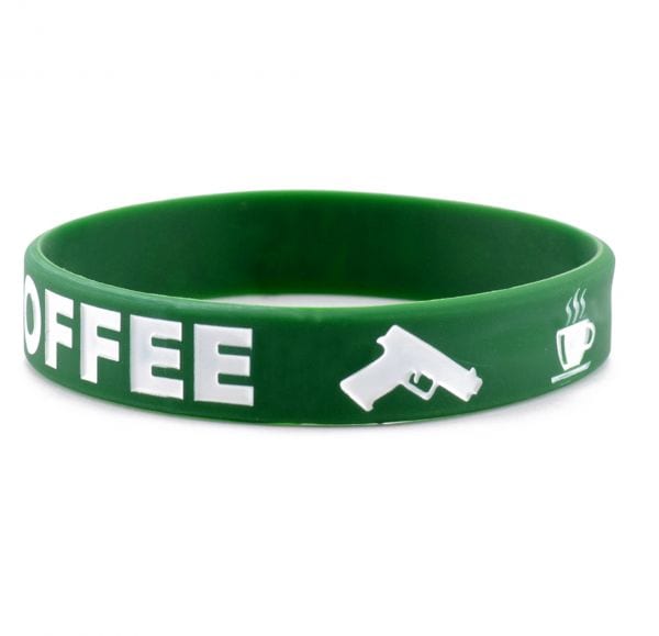 La Patcheria Bracelet I Love Guns And Coffee vert blanc