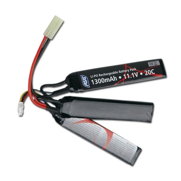 Batterie pour Airsoft 11.1 V 1300 mAh Li-Po Tri-Panel