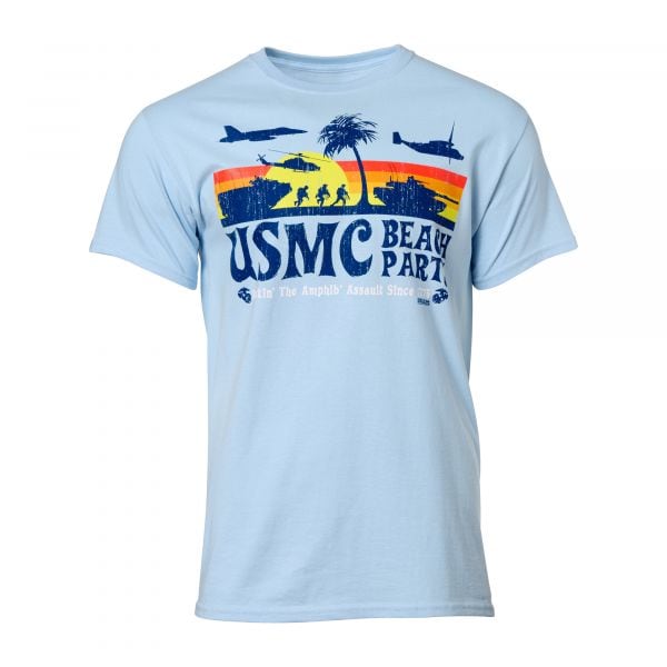 7.62 Design T-Shirt USMC Beach Party sky blue