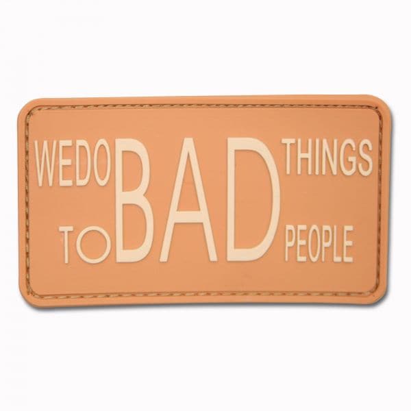 Patch 3D "We do bad things to bad people" coyote