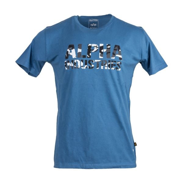 T-Shirt Alpha Industries Camo Print bleu