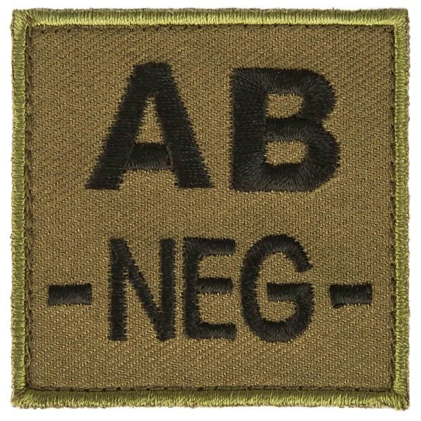 A10 Equipment Patch groupe sanguin AB négatif vert