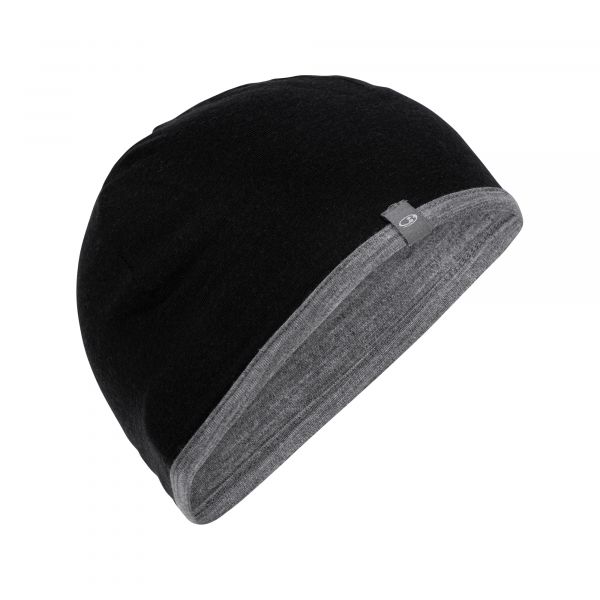 Icebreaker Bonnet Pocket Hat noir gritstone heather