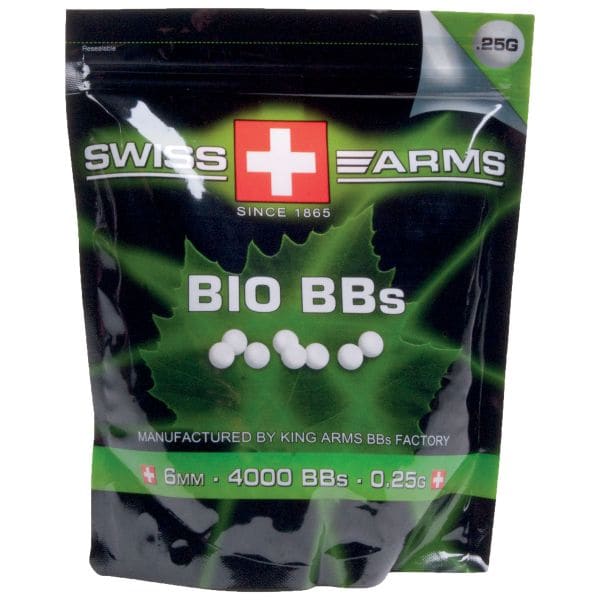 Balles airsoft Bio BBs Swiss Arms 0.25 g 4000 pièces