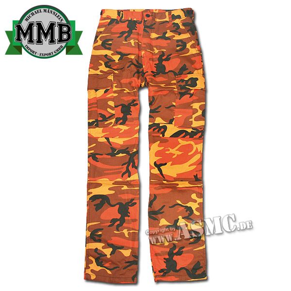 Pantalon BDU style MMB camo orange