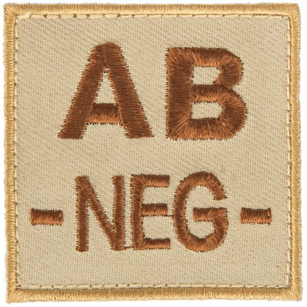 A10 Equipment Patch groupe sanguin AB négatif sable