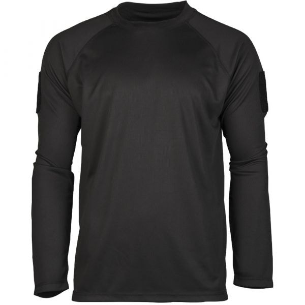 Mil-Tec T-Shirt manches longues Tactical Quickdry noir