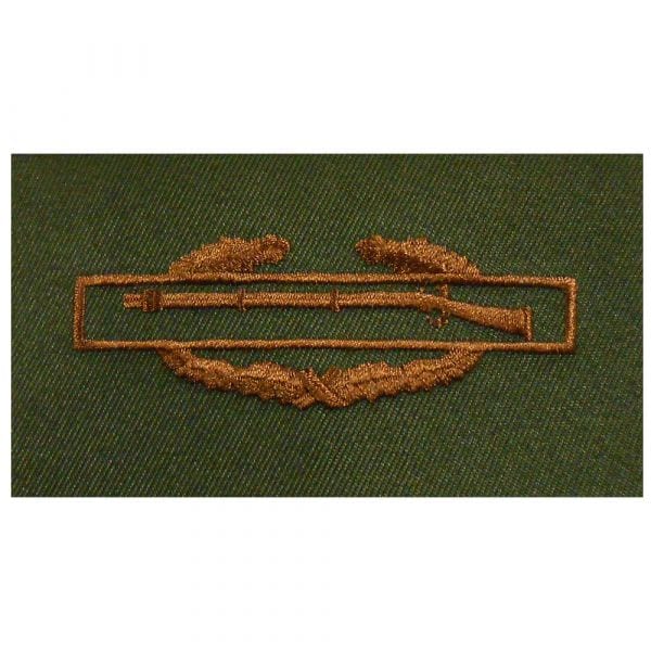 Insigne US Combat Infantry Tissu couleur olive bronze