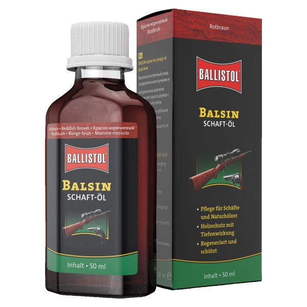 Ballistol Balsin Huile pour Crosse brun-rouge 50 ml