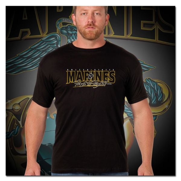 T-shirt 7.62 Design Marines Globe & Anchor noir