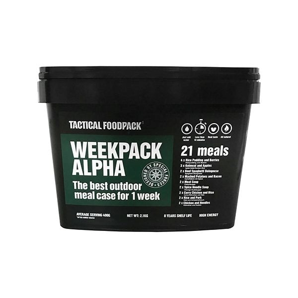 Tactical Foodpack Ration hebdomadaire Weekpack Alpha