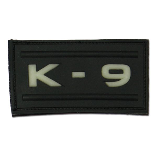 Patch 3D K-9 noir luminescent