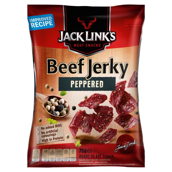 Jack Links Beef Jerky Peppered 75g