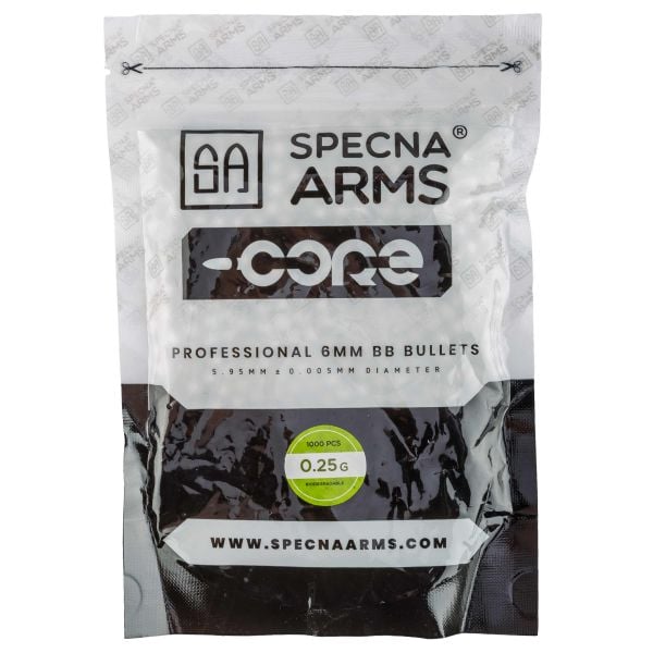 Specna Arms Core Billes Airsoft Bio 6mm 0.25g 1000 billes blanc