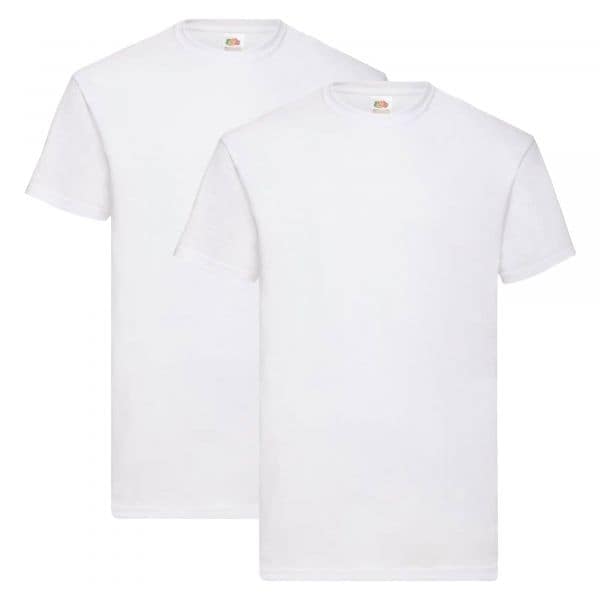 Fruit of the Loom T-Shirt Valueweight T blanc lot de 2