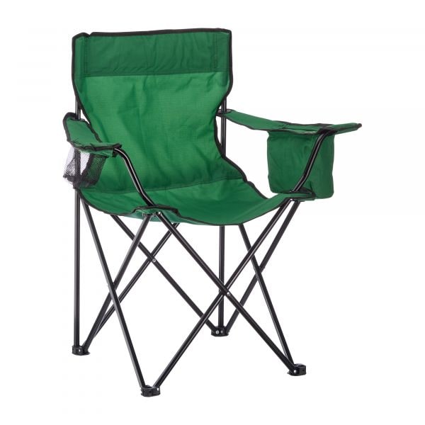 HI Chaise de camping avec compartiment isotherme vert