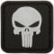 Patch 3D Punisher Skull noir