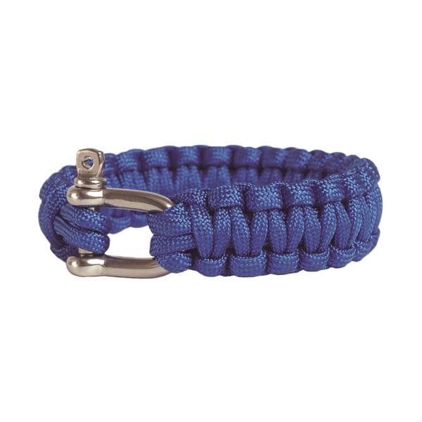 Bracelet de Survie corde de parachute Fermoir métallique bleu