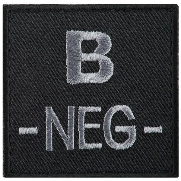 A10 Equipment Patch groupe sanguin B négatif noir