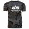 Alpha Industries T-Shirt Basic black camo