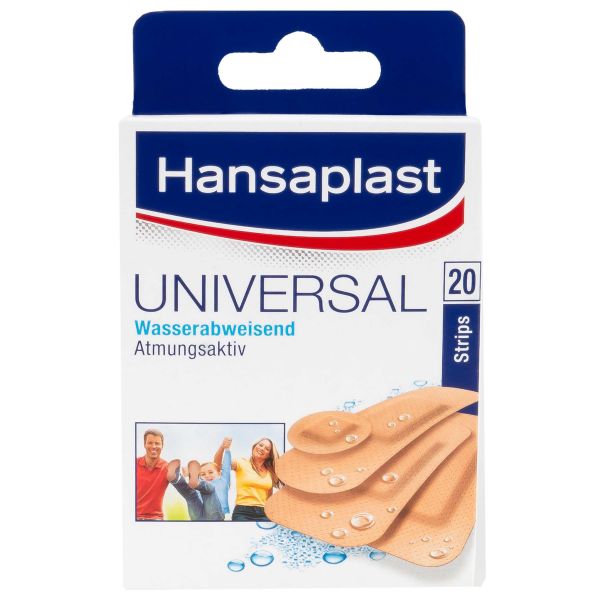 Pansements Hansaplast Universel 20 bandes en 4 tailles