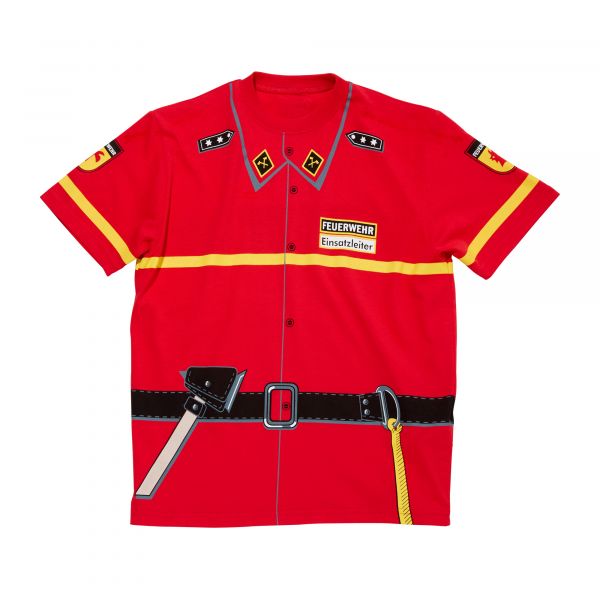 T-Shirt enfant Feuerwehr rouge