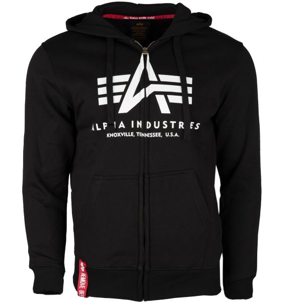 Alpha Industries Sweatshirt Basic Zip noir