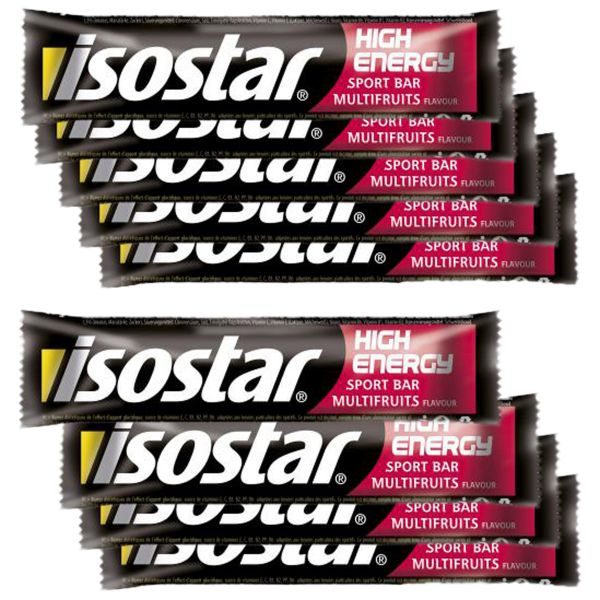 Barre High Energy multifruits Isostar 40 g - 10 barres