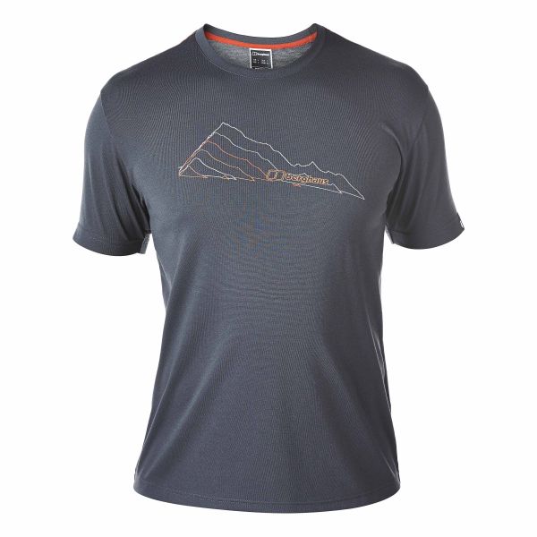 T-Shirt Berghaus Layered Mountain carbone