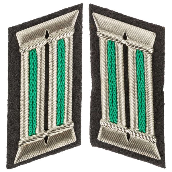 Pattes de col NVA LaSK Offizier vert