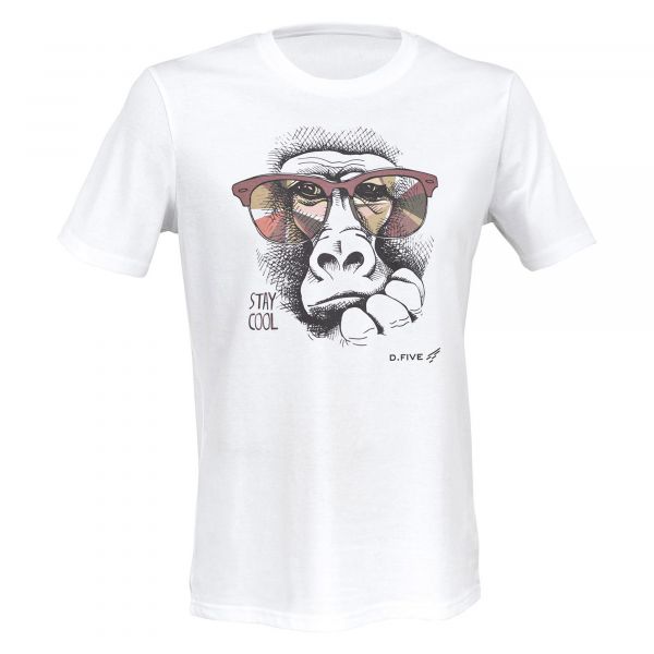defcon 5 t-shirt monkey with glasses blanc