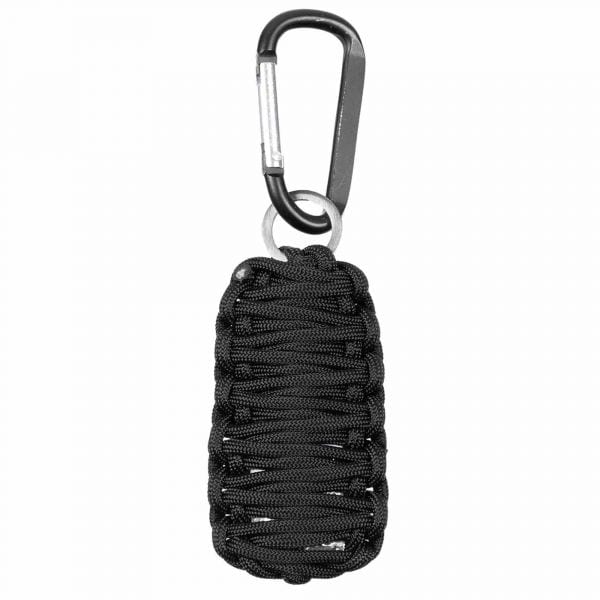 MFH Kit de survie corde de parachute noir