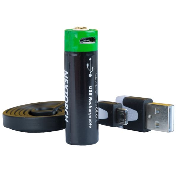 Nextorch Batterie 14500 USB Li-Ion 3.6V 750 mAh