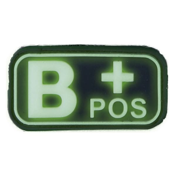 Patch groupe sanguin 3D B Pos luminescent