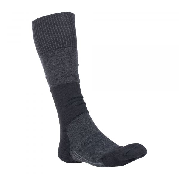Woolpower Chaussettes Skilled Knee-High 400 gris foncé noir
